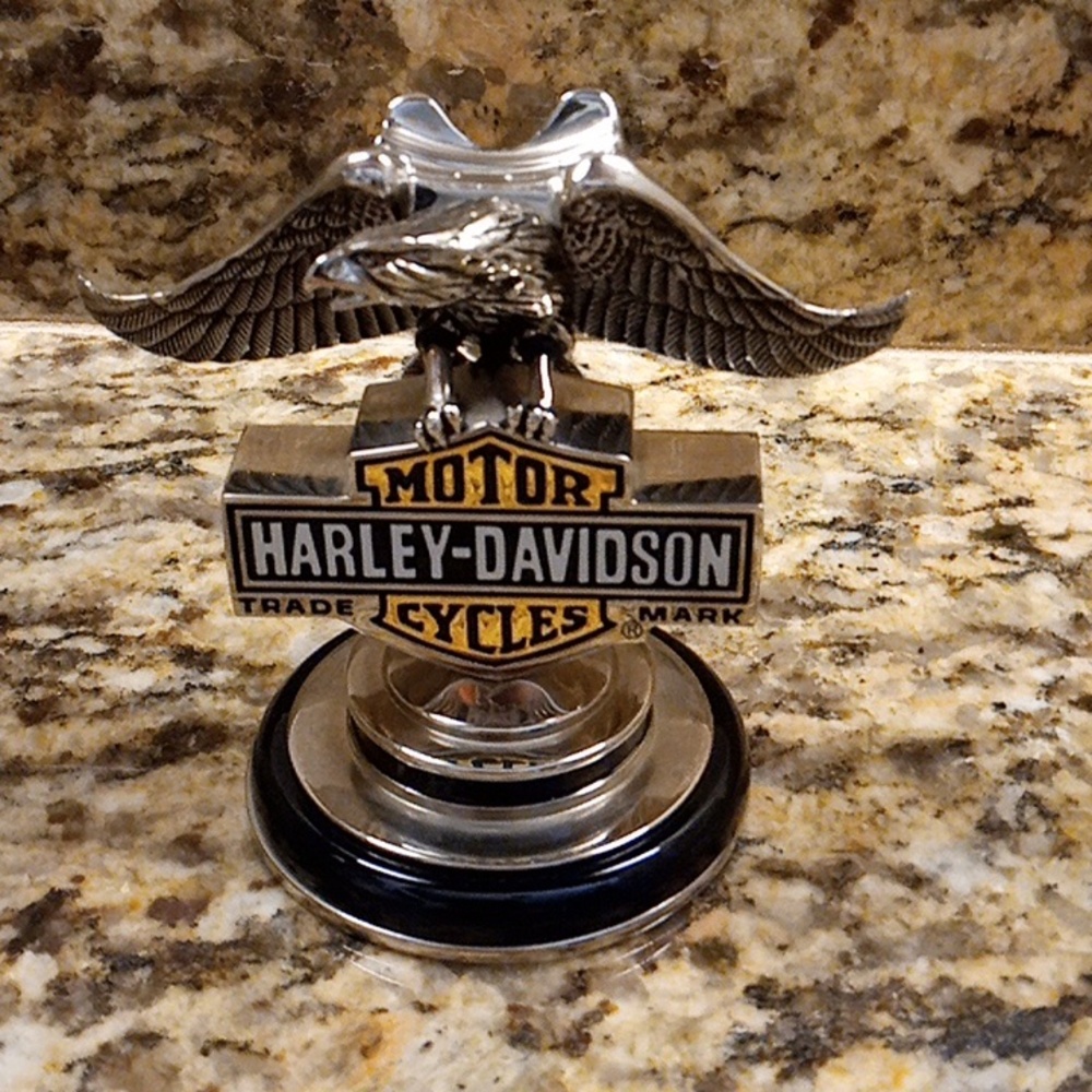 Harley Davidson pen holder and paperweight